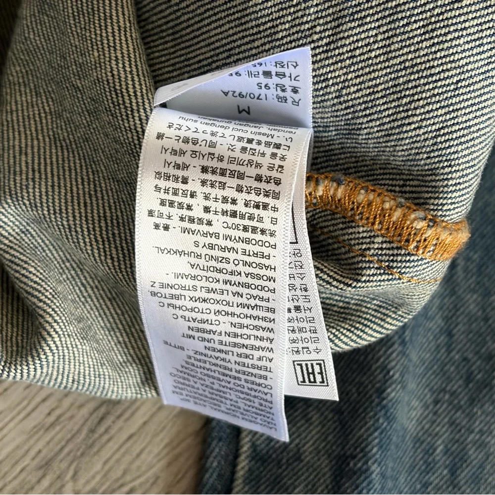 Levi’s x DENIM TEARS Dark Wash Blue Denim Type II Jacket Sample NWOT